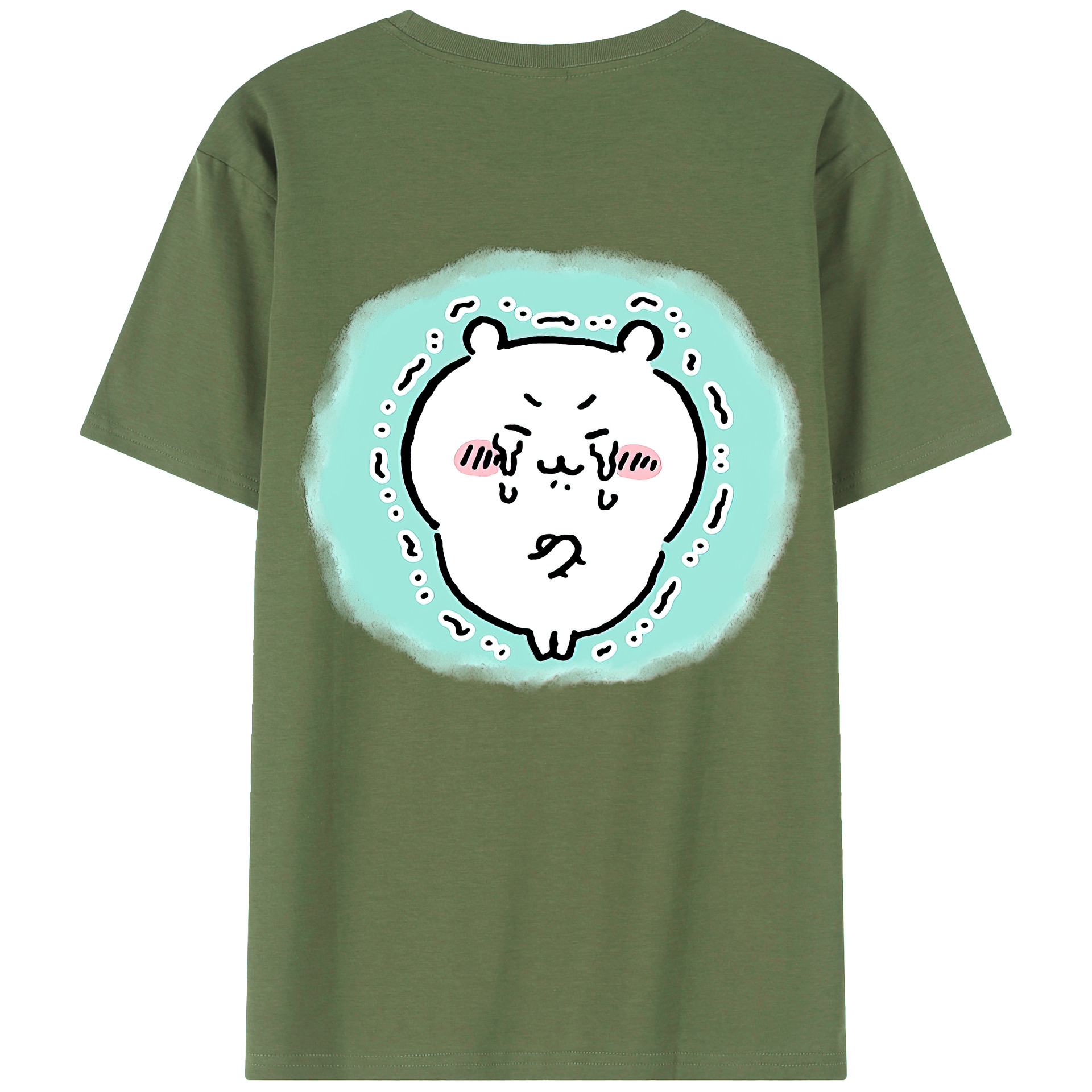 （画像用） ちいかわ ちいかわ Chii-kawa chiikawa 綿100％ メンズ半袖Tシャツ（バックプリント） 通気性